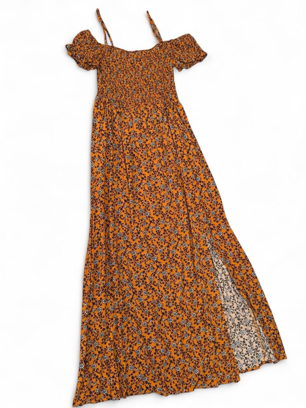 Magnolia Skye Floral Maxi Dress | Women's Medium | Off-Shoulder Boho Dress